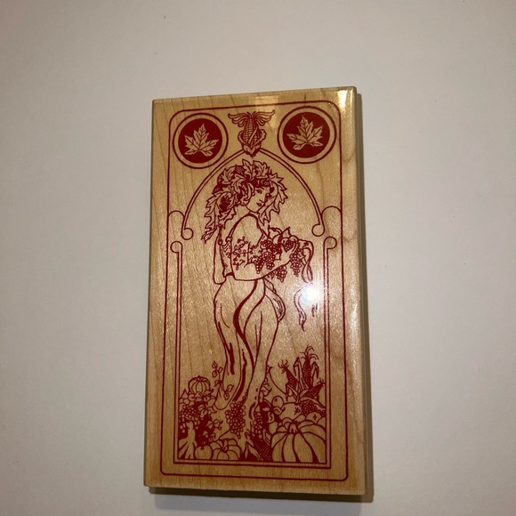 Vintage Never Used! SPIRIT of AUTUMN Stamp Oasis goddess Fairy Faerie Women Icon - Picture 1 of 6